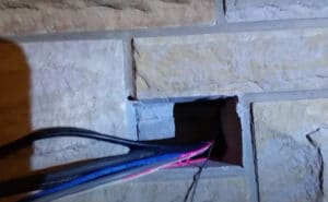 How to Hide TV Wires Over Brick Fireplace